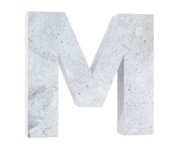 Concrete Capital Letter Isolato Sfondo Bianco Illustrazione Rendering — Foto Stock