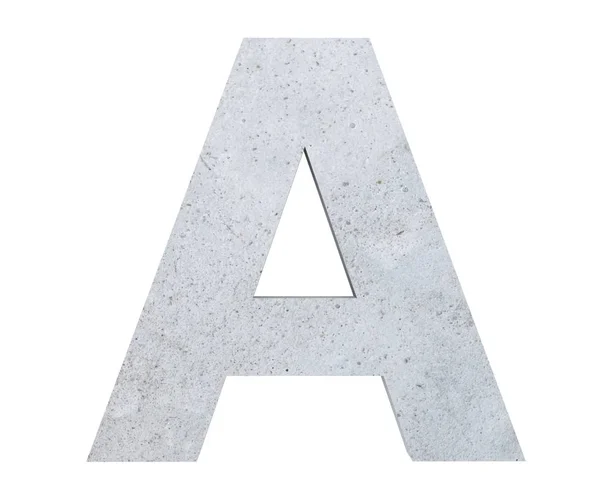 Concrete Capital Letter Isolated White Background Render Illustration — Stock Photo, Image