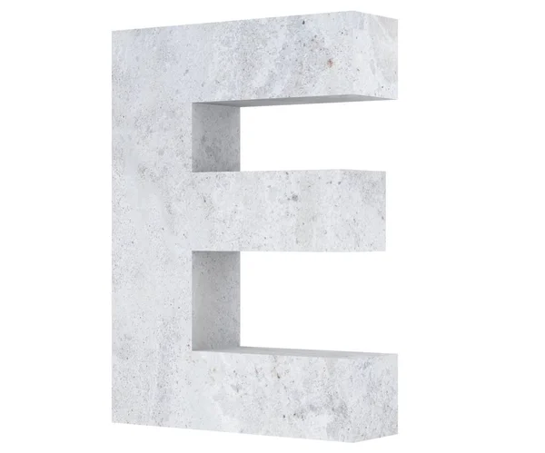 Concrete Hoofdletter Geïsoleerd Een Witte Achtergrond Render Illustratie — Stockfoto