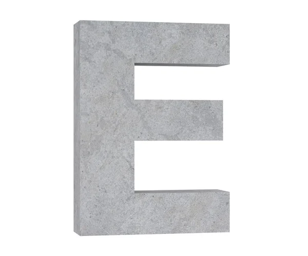 Concrete Hoofdletter Geïsoleerd Een Witte Achtergrond Render Illustratie — Stockfoto