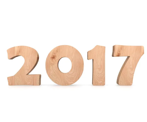 Obrázek 2017 Nový Rok Koncepce Izolovaných Bílém Pozadí — Stock fotografie