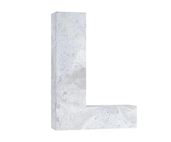 Béton Majuscule Lettre Isolé Sur Fond Blanc Illustration Rendu — Photo