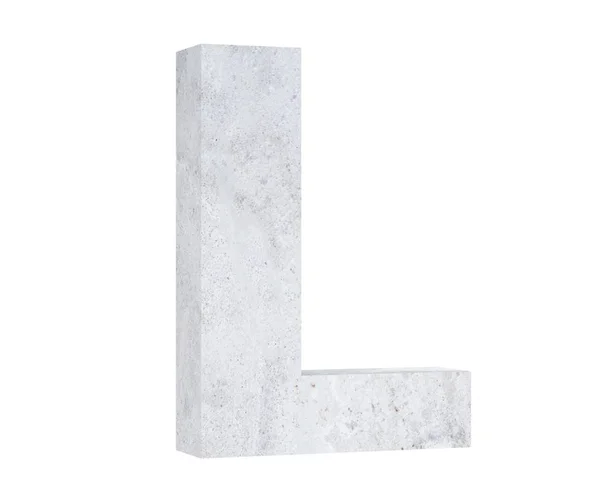 Concrete Hoofdletter Geïsoleerd Een Witte Achtergrond Render Illustratie — Stockfoto