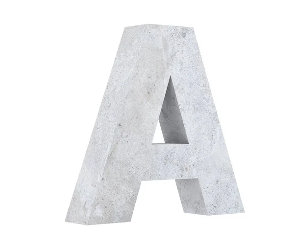 Beton Großbuchstaben Ein Isolierter Auf Weißem Hintergrund Darstellung — Stockfoto