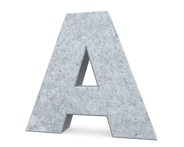 Concrete Capital Letter Isolado Sobre Fundo Branco Ilustração Renderização — Fotografia de Stock