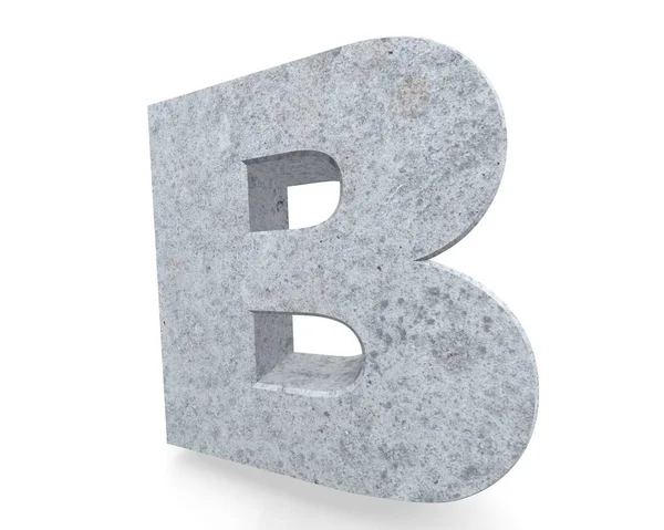 Concrete Capital Letter Diisolasi Dengan Latar Belakang Putih Ilustrasi Render — Stok Foto