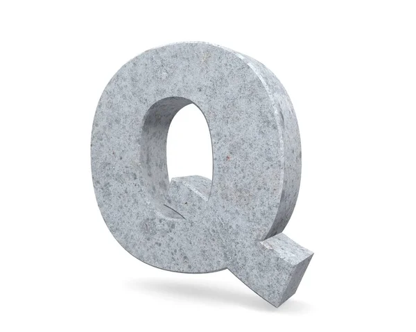 Concrete Capital Letter Isolado Sobre Fundo Branco Ilustração Renderização — Fotografia de Stock