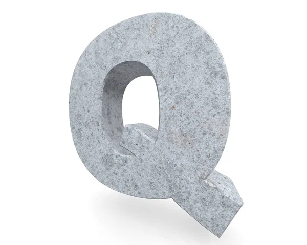 Concrete Capital Letter Isolado Sobre Fundo Branco Ilustração Renderização — Fotografia de Stock