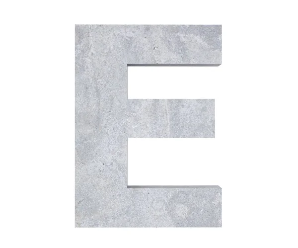 Concrete Capital Letter Isolado Sobre Fundo Branco Ilustração Renderização — Fotografia de Stock