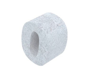 3D render beton numarası 0 sıfır. 3D render illüstrasyon.