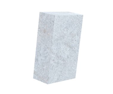 Beton büyük harf - beyaz arka plan üzerinde izole. 3D render illüstrasyon