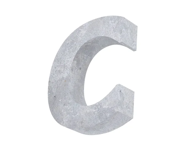 Beton Großbuchstaben Isoliert Auf Weißem Hintergrund Darstellung — Stockfoto