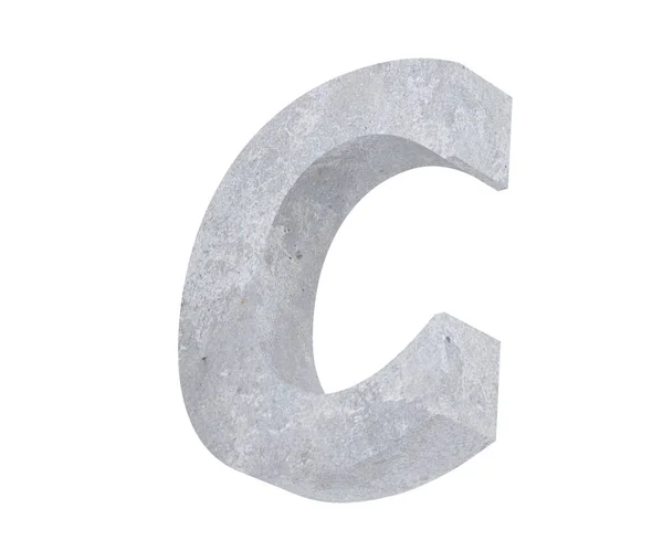 Concrete Capital Letter Isolado Sobre Fundo Branco Ilustração Renderização — Fotografia de Stock