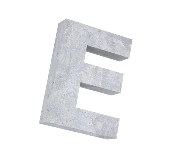 Concrete Capital Letter Isolado Sobre Fundo Branco Ilustração Renderização — Fotografia de Stock