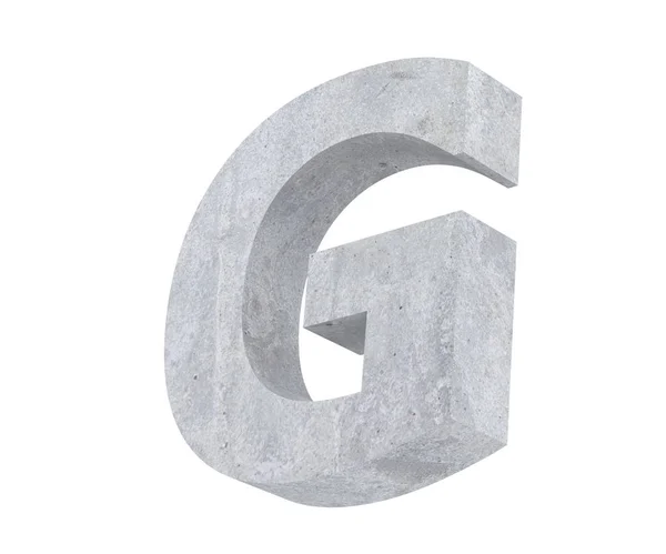 Concrete Capital Letter Isolert Hvit Bakgrunn Illustrasjon – stockfoto