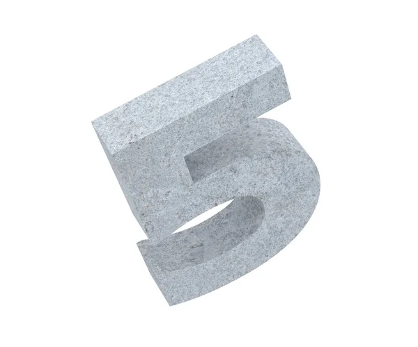 Rendering Beton Nummer Fünf Darstellung — Stockfoto