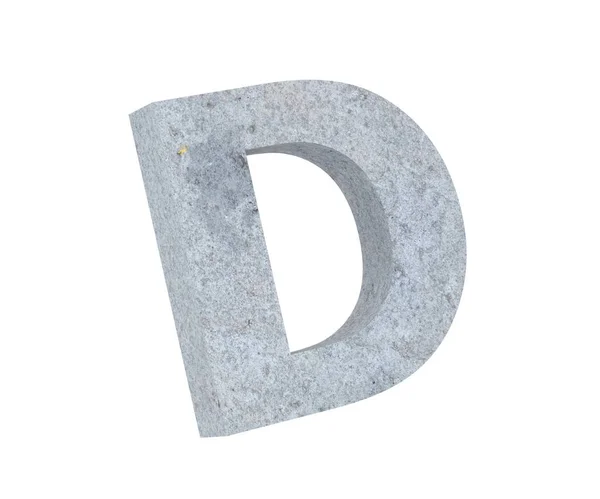 Concrete Capital Letter Diisolasi Dengan Latar Belakang Putih Ilustrasi Render — Stok Foto