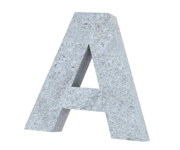 Concrete Capital Letter Isolado Sobre Fundo Branco Ilustração Renderização — Fotografia de Stock