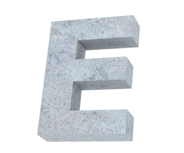 Concrete Capital Letter Isolado Sobre Fundo Branco Ilustração Renderização — Fotografia de Stock