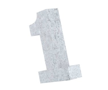 3D render beton 1 numara bir. 3D render illüstrasyon.