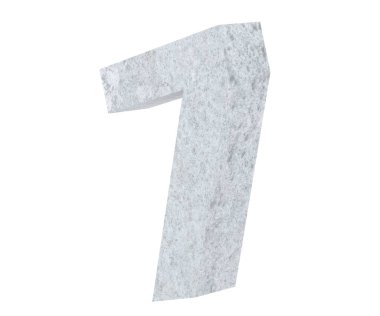 3D render beton sayısı 7 yedi. 3D render illüstrasyon.