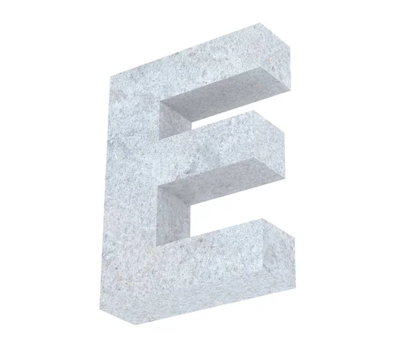 Concrete Capital Letter Diisolasi Dengan Latar Belakang Putih Ilustrasi Render — Stok Foto