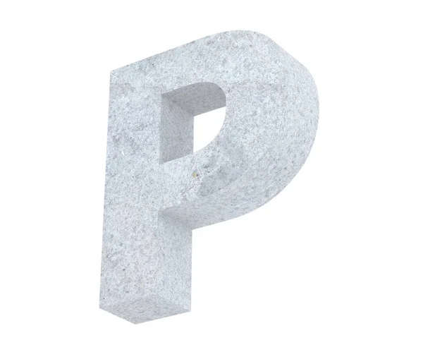 Concrete Capital Letter Diisolasi Dengan Latar Belakang Putih Ilustrasi Render — Stok Foto