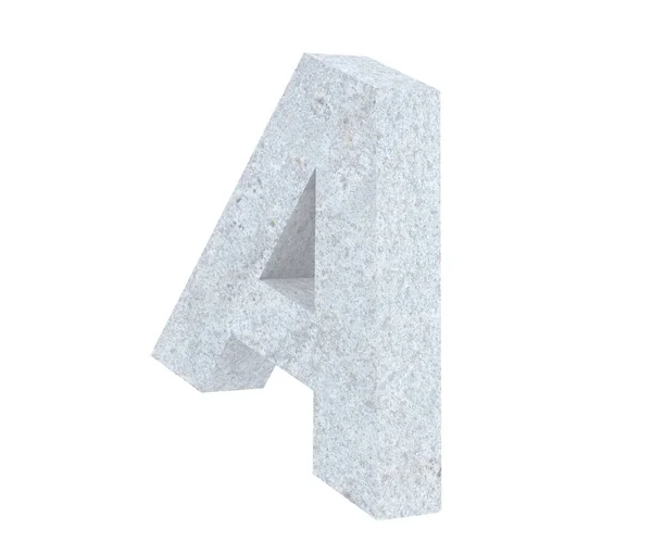 Concrete Capital Letter Isolado Sobre Fundo Branco Ilustração Renderização — Fotografia de Stock