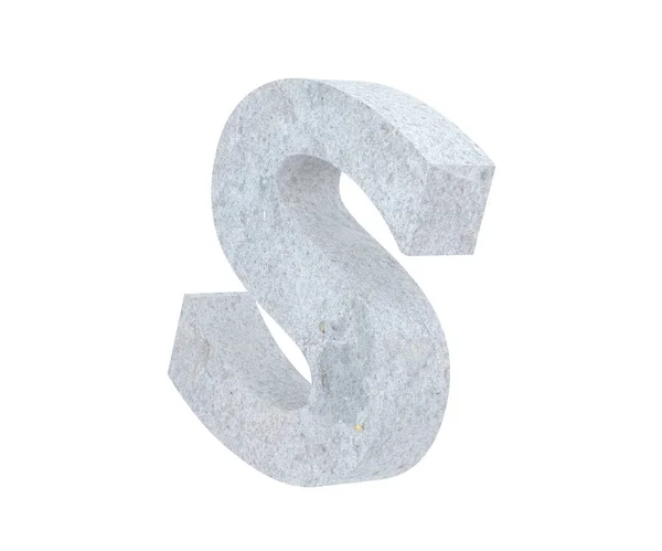 Concrete Capital Letter Diisolasi Dengan Latar Belakang Putih Ilustrasi Render — Stok Foto