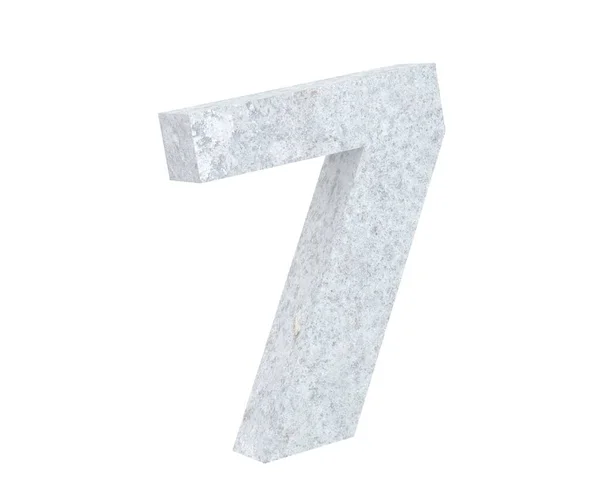 Rendering Concrete Number Seven Render Illustration — Stock Photo, Image