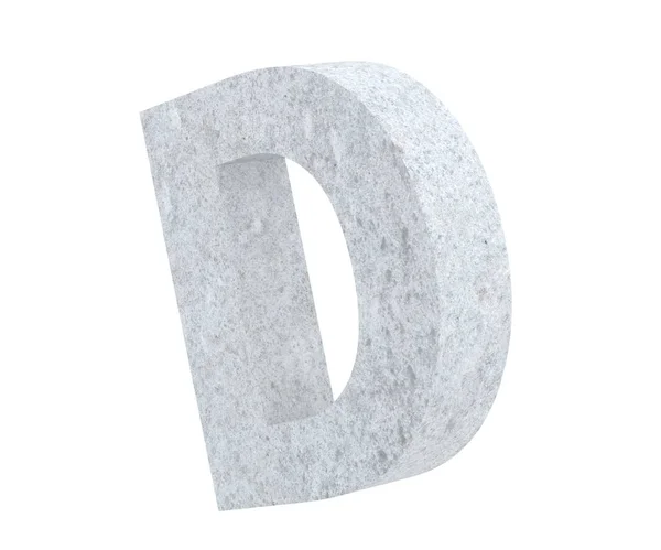 Concrete Capital Letter Diisolasi Dengan Latar Belakang Putih Ilustrasi Render — Stok Foto