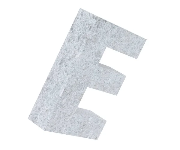 Concrete Capital Letter Isolado Sobre Fundo Branco Ilustração Renderização — Fotografia de Stock