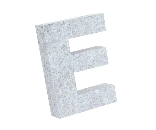 Concrete Capital Letter Isolated White Background Render Illustration — Stock Photo, Image