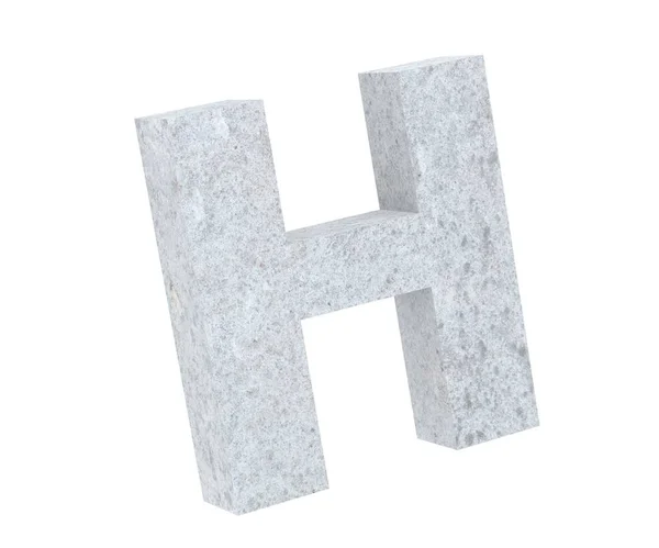 Beton Hoofdletter Geïsoleerd Een Witte Achtergrond Render Illustratie — Stockfoto