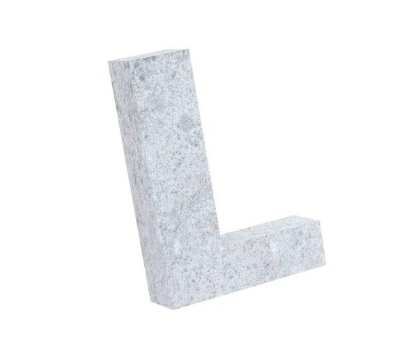 Concrete Capital Letter Diisolasi Dengan Latar Belakang Putih Ilustrasi Render — Stok Foto