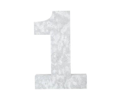 3D render beton 1 numara bir. 3D render illüstrasyon.