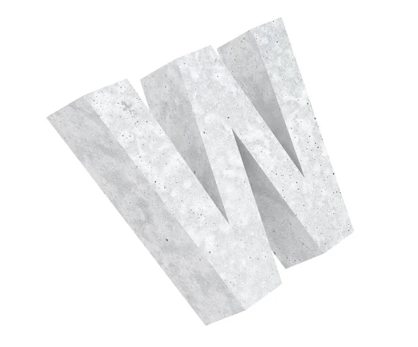 大文字の 白い背景で隔離の具体的な のレンダリングの図 — ストック写真