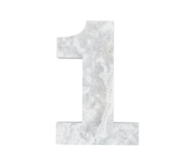 3D render beton 1 numara bir. 3D render illüstrasyon.