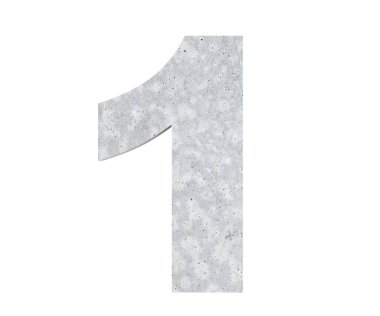 3D render beton 1 numara bir. 3D render illüstrasyon.