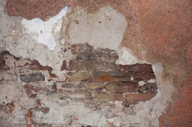 gölge eski ortaçağ sıva ve tuğla duvar