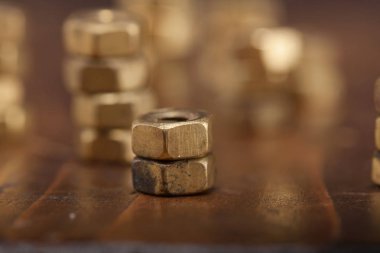 Arka plan bir vida fındık.