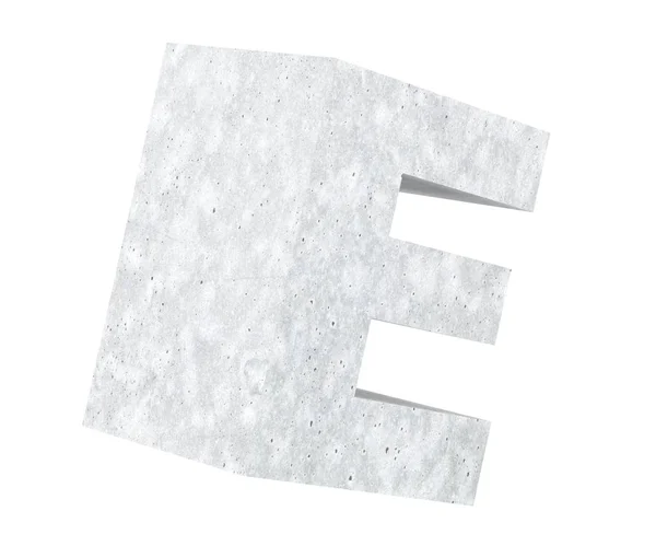 Concrete Capital Letter Isolado Sobre Fundo Branco Ilustração Renderização — Fotografia de Stock