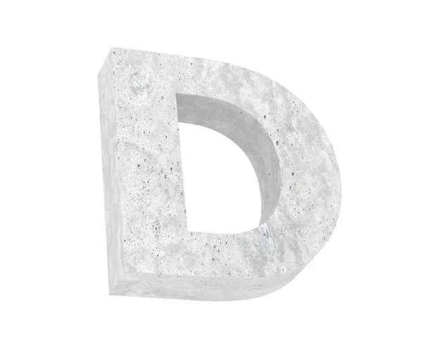 Concrete Capital Letter Diisolasi Dengan Latar Belakang Putih Ilustrasi Render — Stok Foto