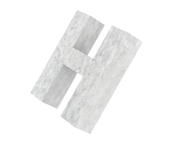 大文字の 白い背景で隔離の具体的な のレンダリングの図 — ストック写真