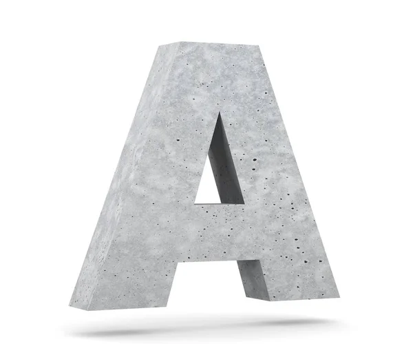 Concrete Capital Letter Isolado Sobre Fundo Branco Ilustração Renderização — Fotografia de Stock