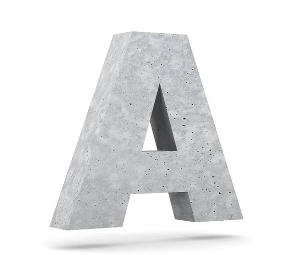 Concrete Capital Letter Isolado Sobre Fundo Branco Ilustração Renderização — Fotografia de Stock