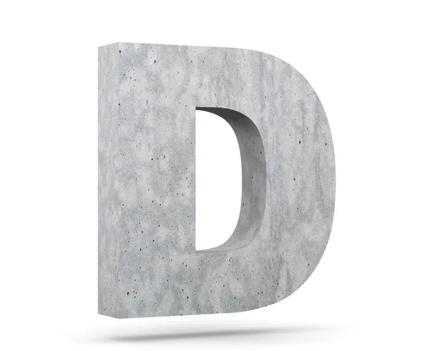 Concrete Capital Letter Diisolasi Dengan Latar Belakang Putih Ilustrasi Render — Stok Foto