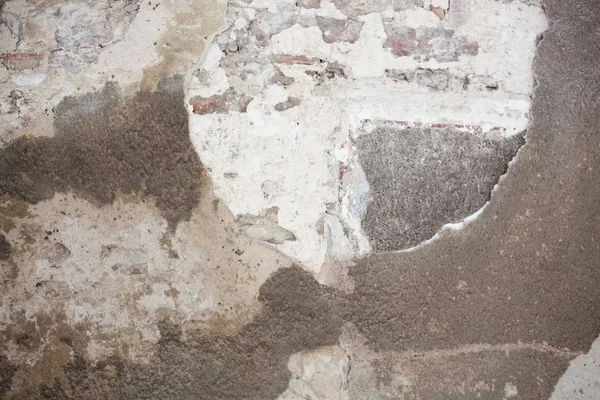 Vieux Mur Médiéval Plâtre Brique Dans Ombre — Photo