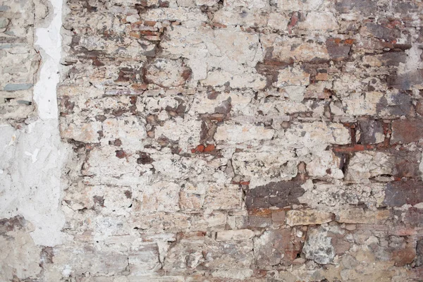 Vieux Mur Médiéval Plâtre Brique Dans Ombre — Photo