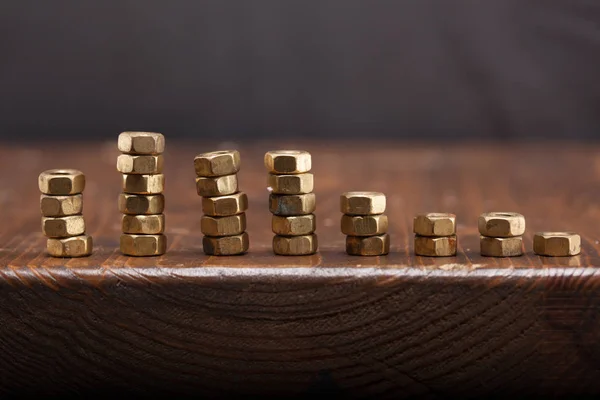 Graph Screw Nuts Growth Concept — Stock Photo, Image